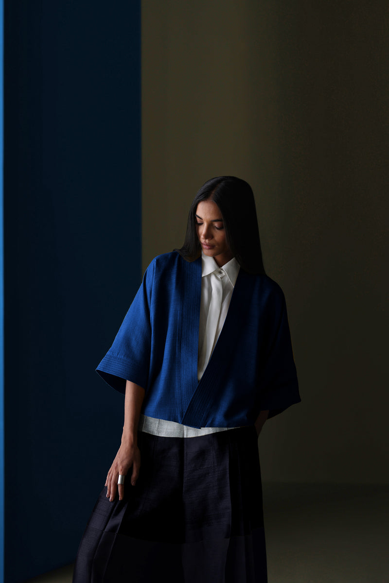 Silk Cropped Jacket