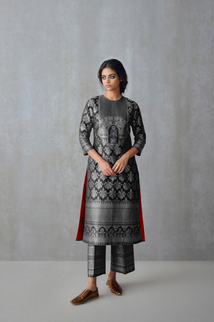 Silk Brocade Tunic Set