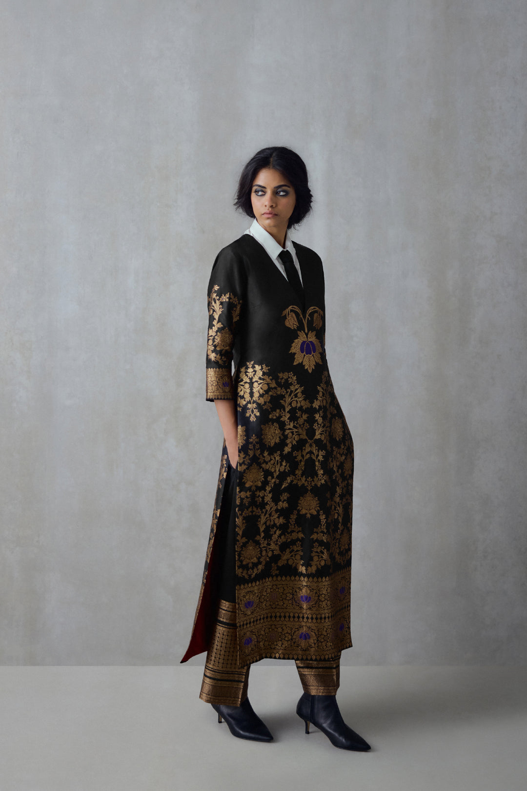 Silk Brocade Tunic Set