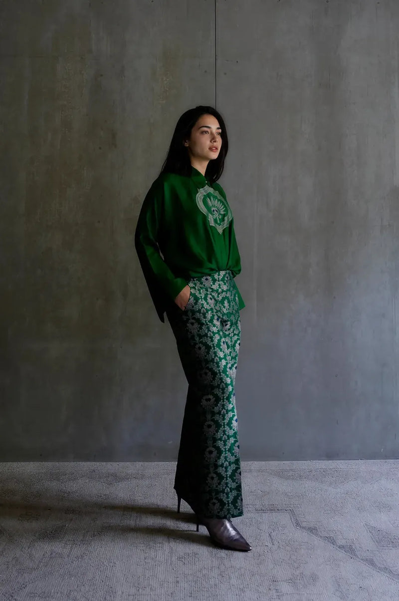 Silk Brocade Culotte