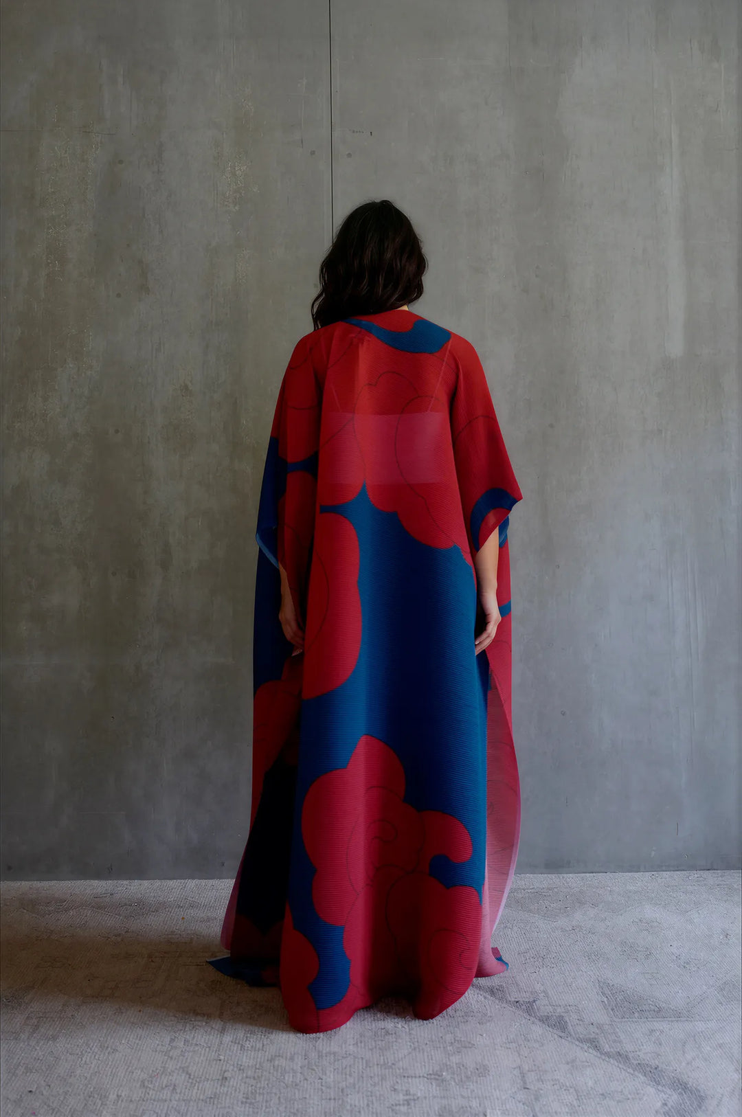 Pleated Kimono Cape