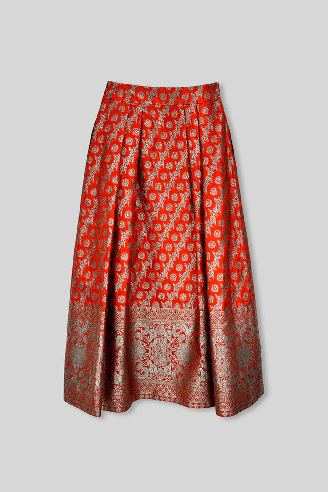 Handwoven Silk Brocade Skirt