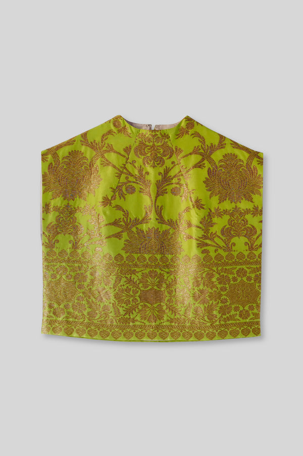 Handwoven Silk Engineered Brocade Top