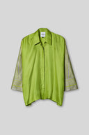 Silk Shirt with Brocade Detail