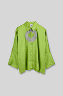 Silk Shirt with Brocade Detail