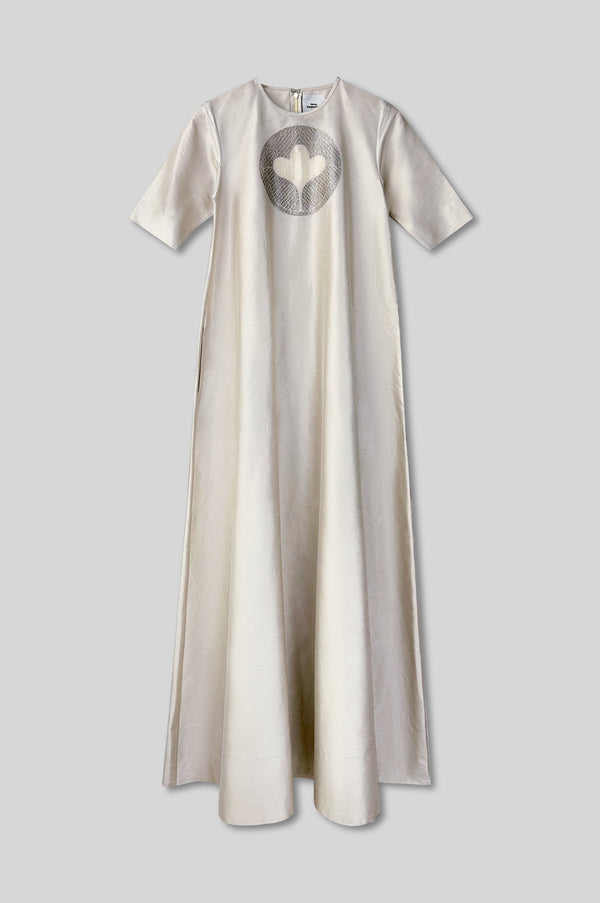 Silk Maxi With Brocade Detail