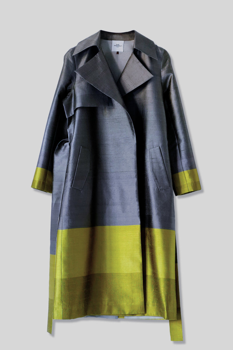 Handwoven Silk Trench