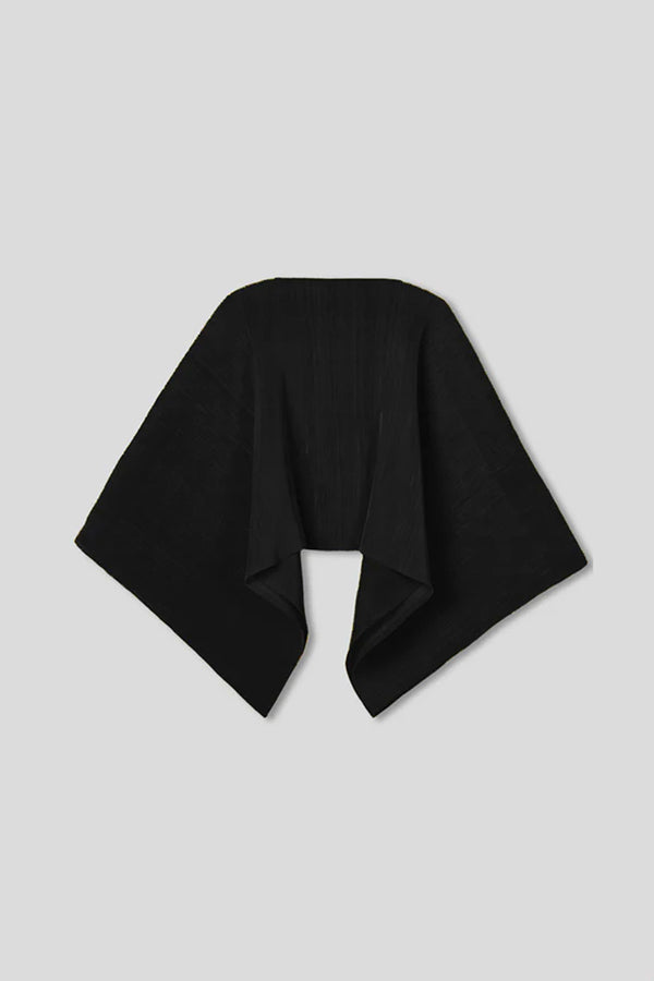 Pleated Short Poncho