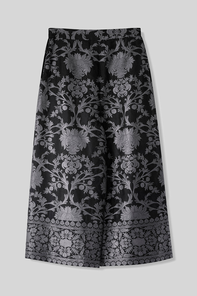 Handwoven Silk Engineered Brocade Skirt