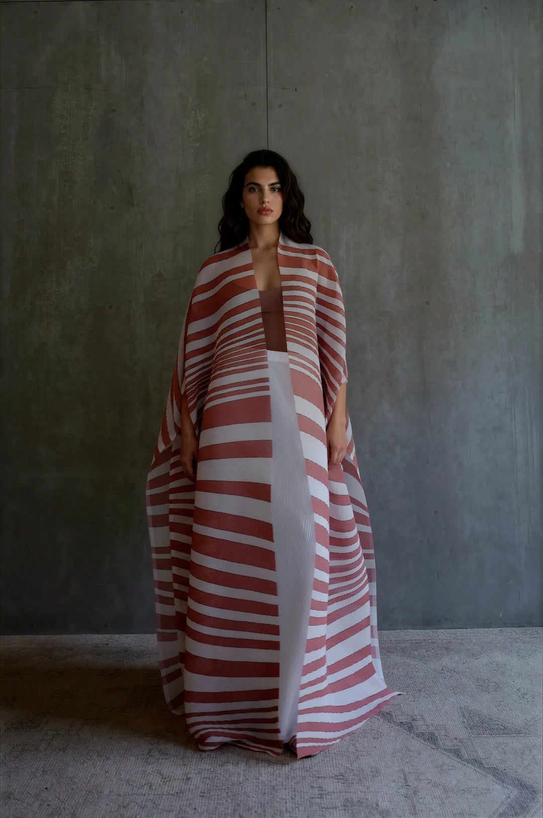 Pleated Kimono Cape