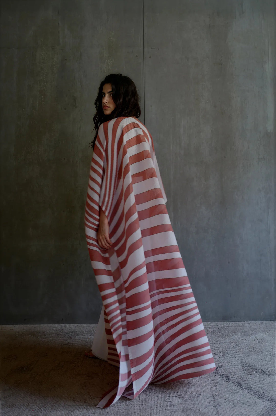 Pleated Kimono Cape