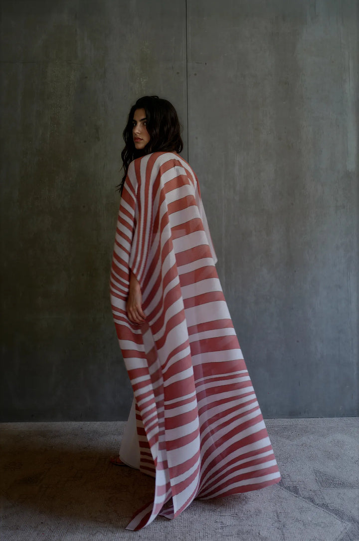 Pleated Kimono Cape