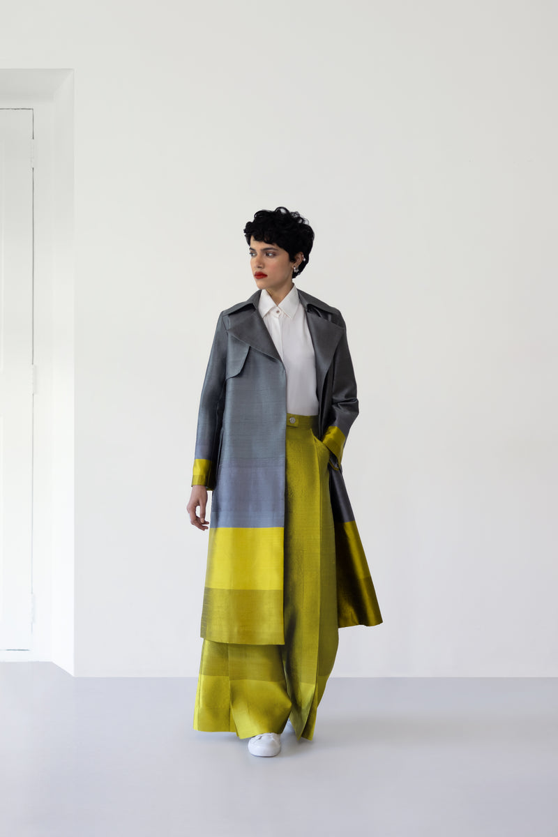 Handwoven Silk Trench