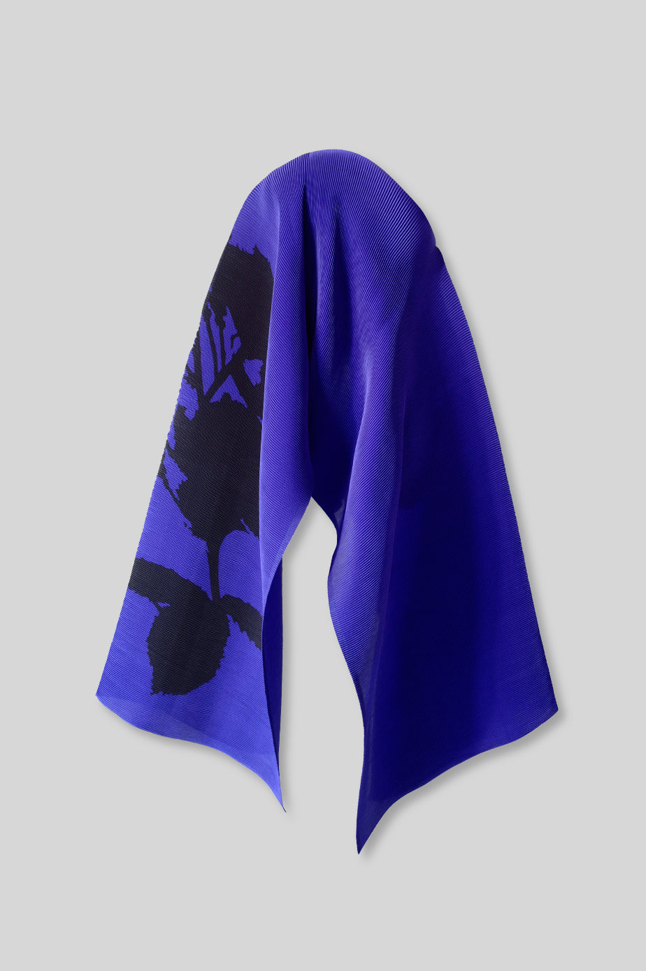 Pleated One-Shoulder Poncho