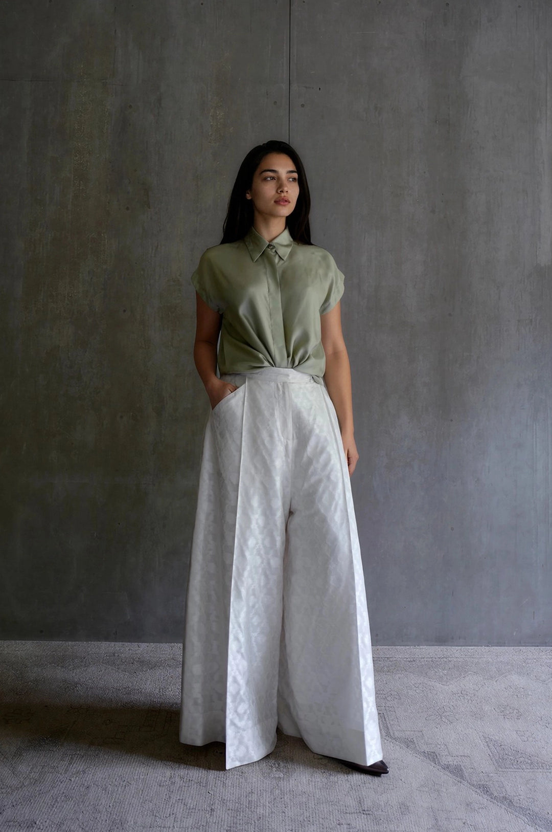 Silk Brocade Palazzo