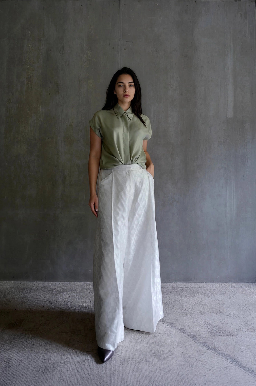 Silk Brocade Palazzo