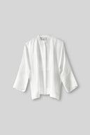 A tuxedo-inspired ivory shirt, crafted in silk - PAYAL KHANDWALA