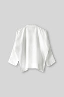 A tuxedo-inspired ivory shirt, crafted in silk - PAYAL KHANDWALA