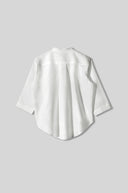 An ivory linen shirt featuring a mandarin collar – PAYAL KHANDWALA