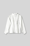 A poplin shirt with an off-centre button placket - PAYAL KHANDWALA