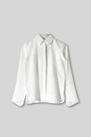 A tuxedo-inspired ivory shirt, crafted in linen - PAYAL KHANDWALA