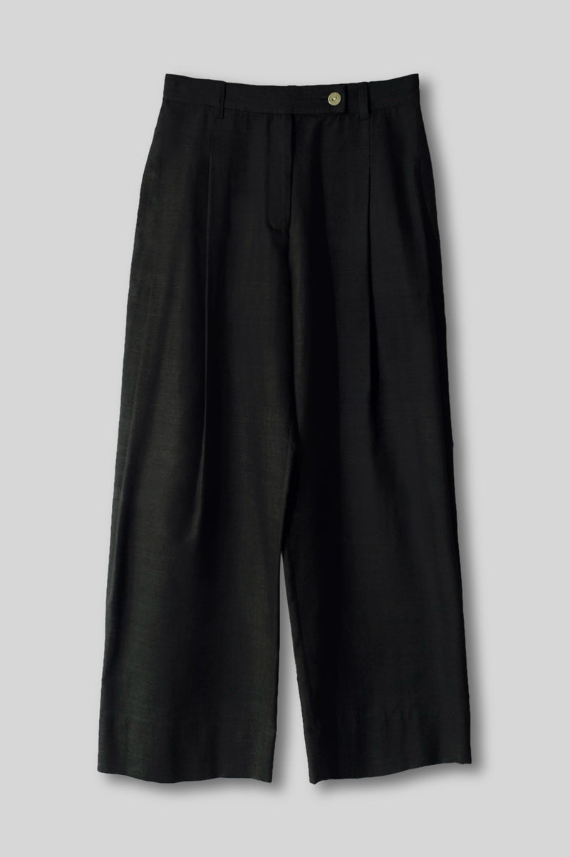 Silk Wide-Leg Trouser
