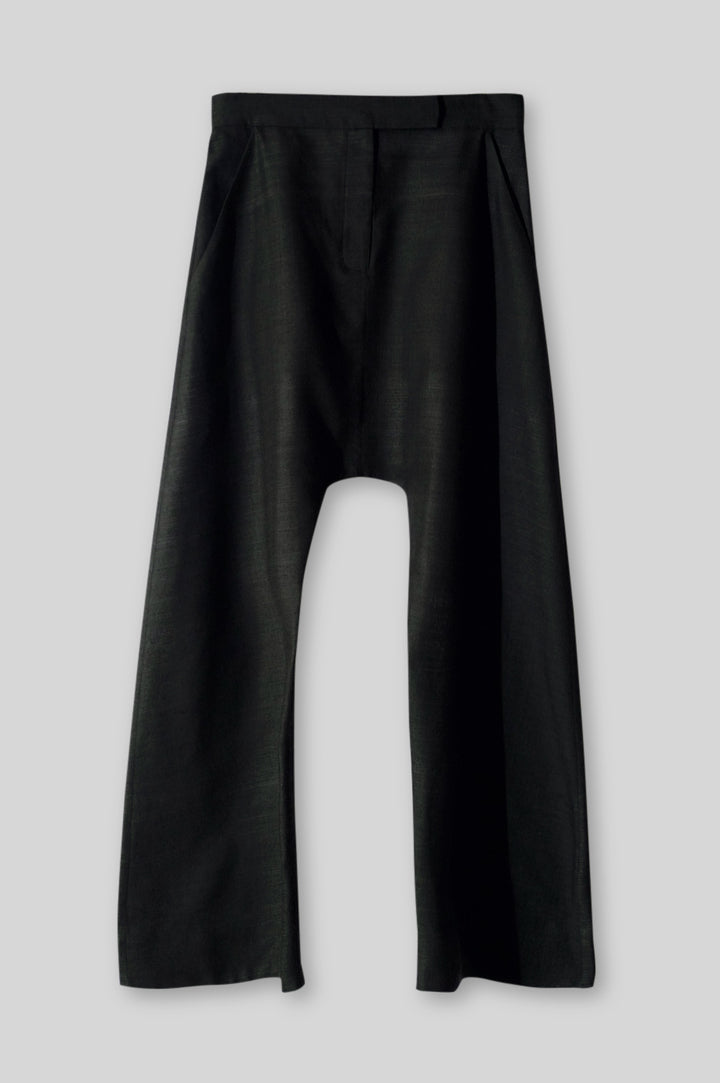 Silk Drop-Crotch Trouser