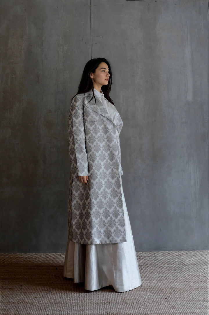 Silk Brocade Trench