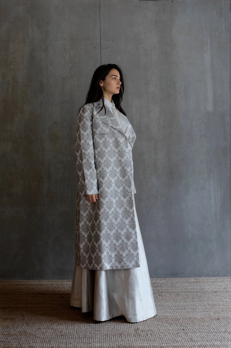 Silk Brocade Trench