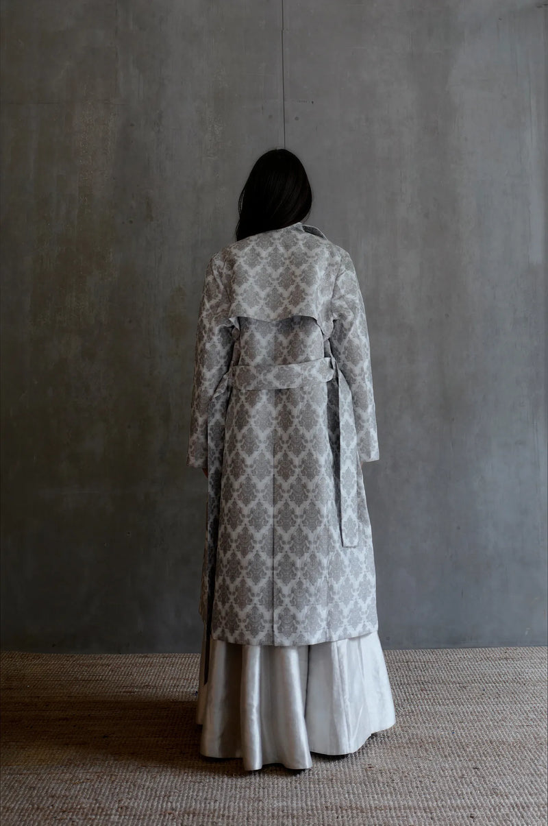 Silk Brocade Trench