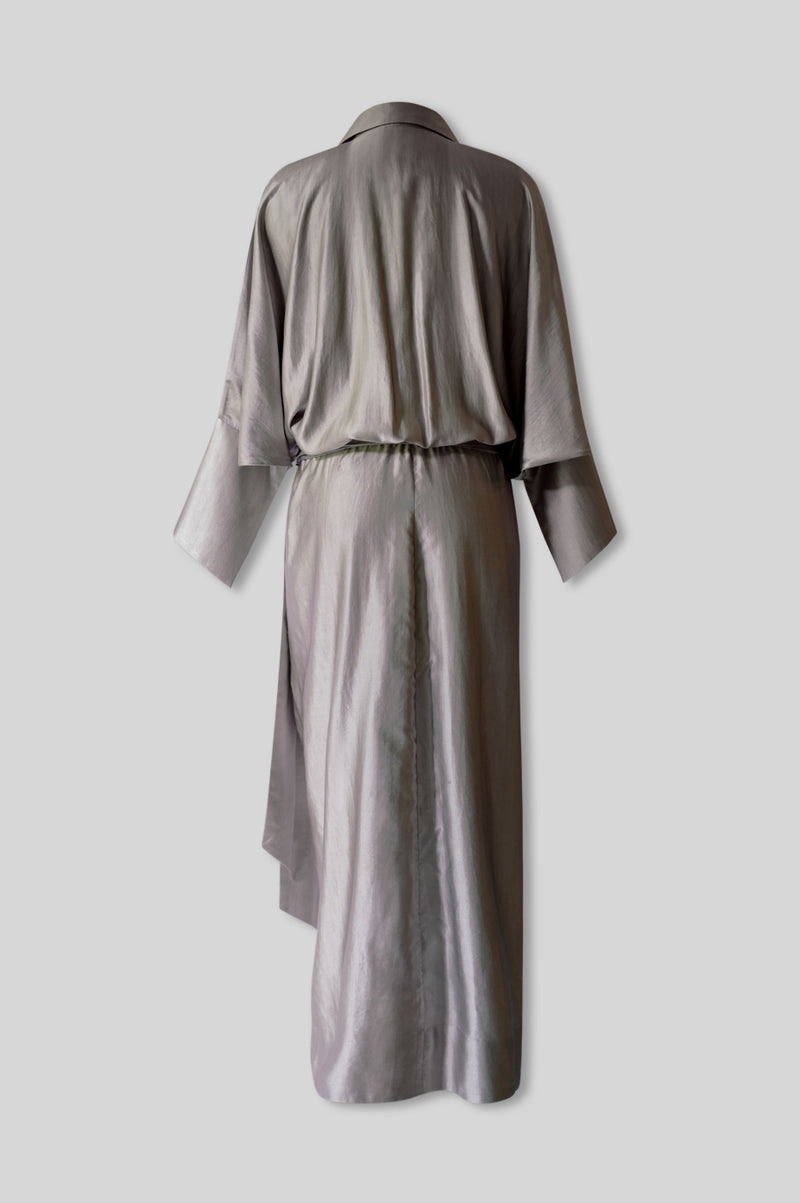 Draped Silk Dress