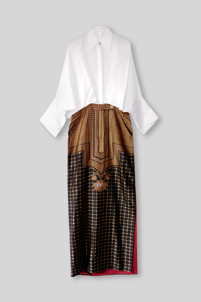 Silk Brocade Dress