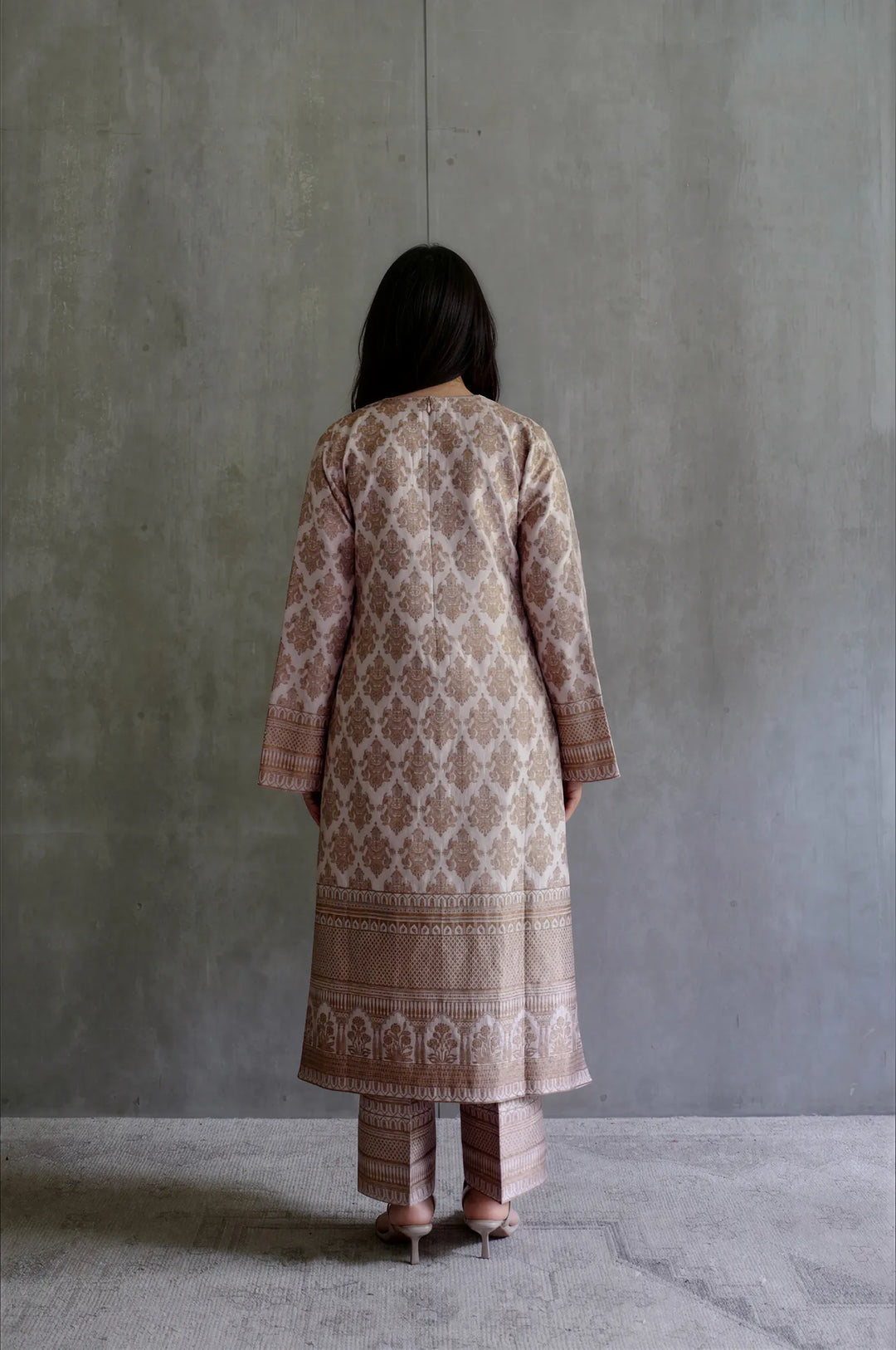Silk Brocade Kurta Set