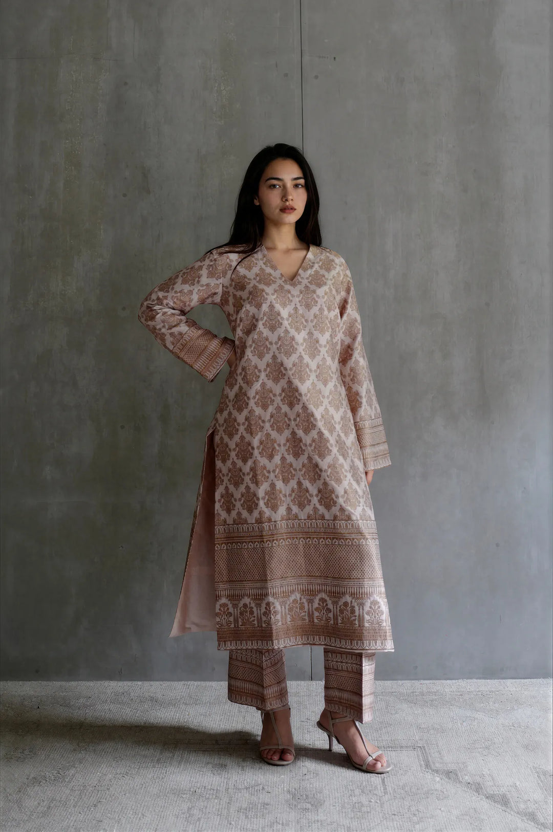 Silk Brocade Kurta Set