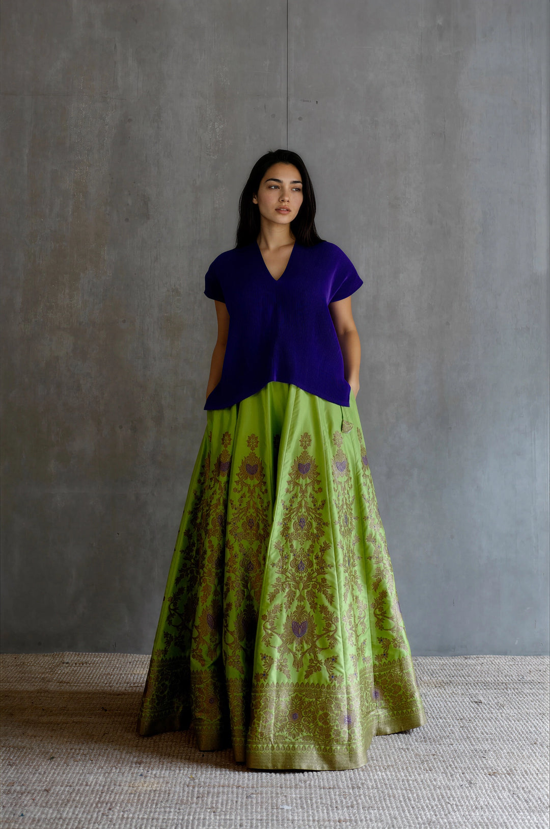 Silk Brocade Lehenga