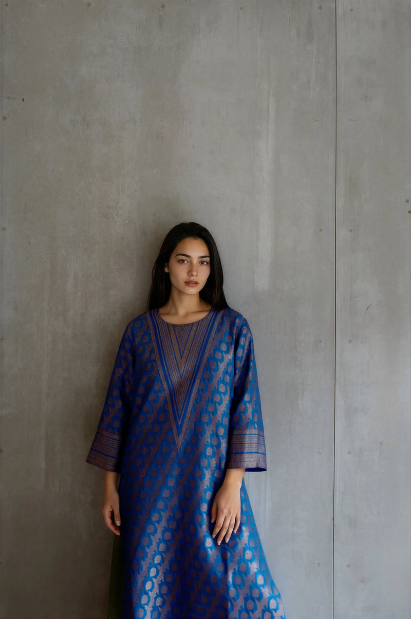 Silk Brocade Kurta Set