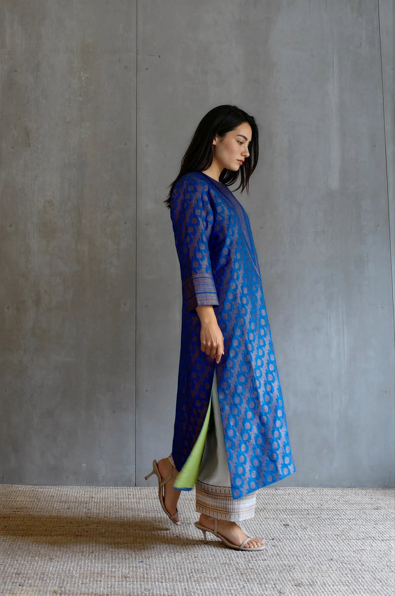 Silk Brocade Kurta Set