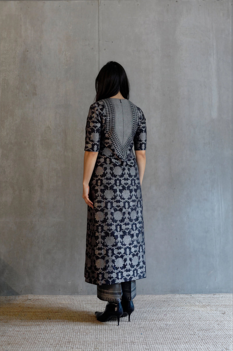 Silk Brocade Kurta Set