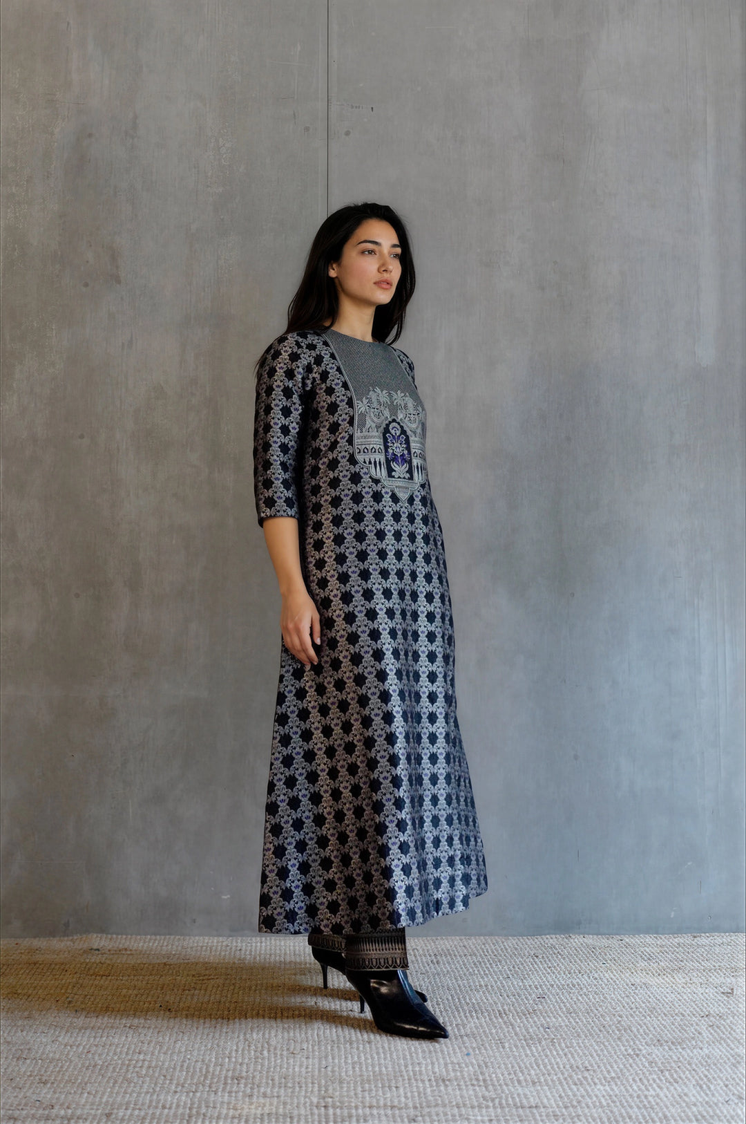 Silk Brocade Kurta Set