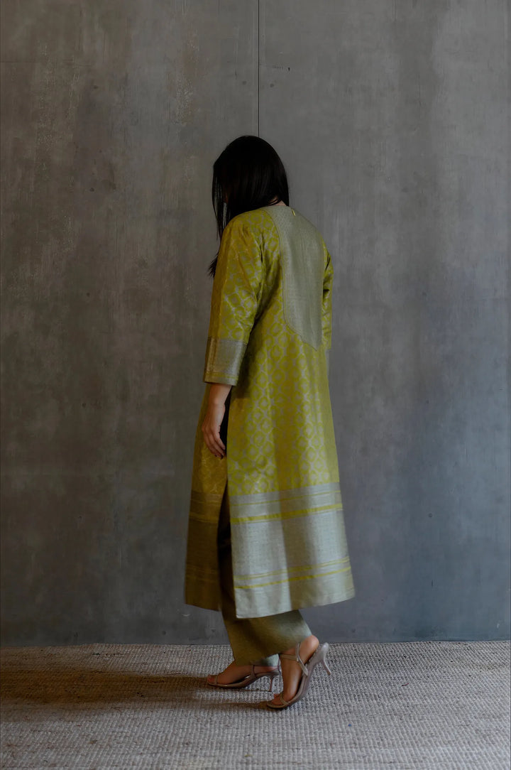 Silk Brocade Kurta Set