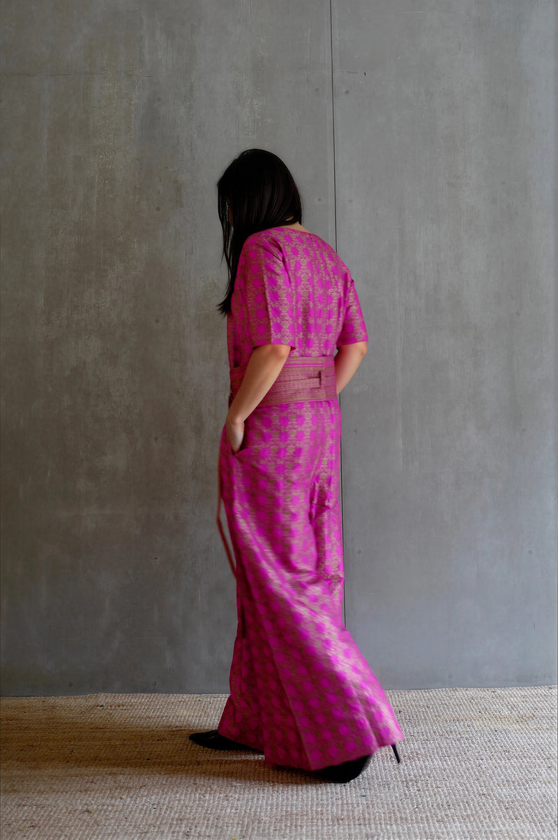 Silk Brocade Jumpsuit