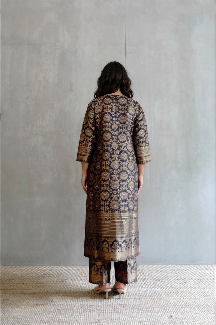 Silk Brocade Kurta Set