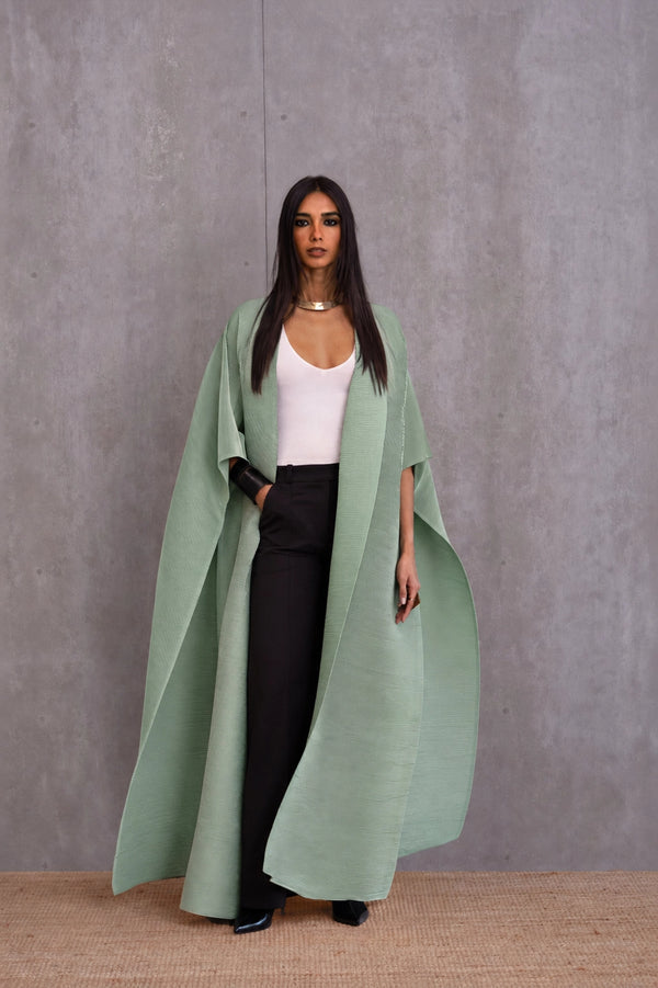 Pleated Kimono Cape