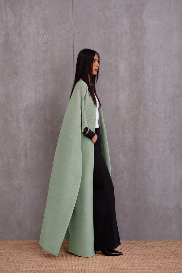 Pleated Kimono Cape
