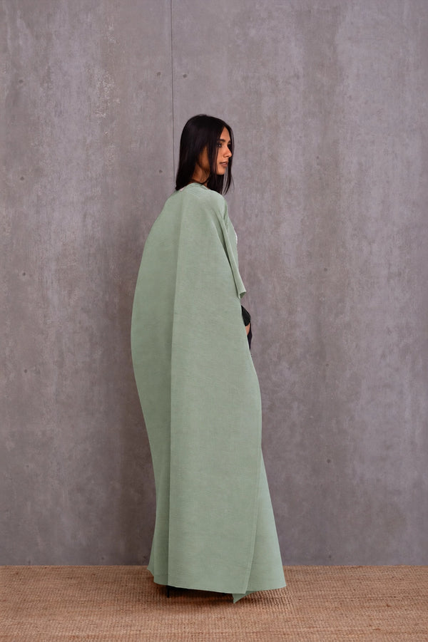 Pleated Kimono Cape