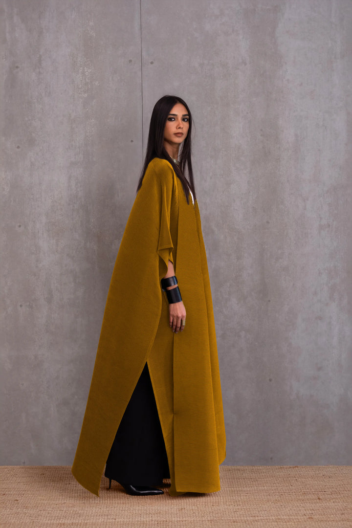 Pleated Kimono Cape