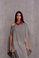 Pleated Short Poncho