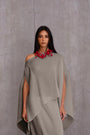 Pleated Short Poncho
