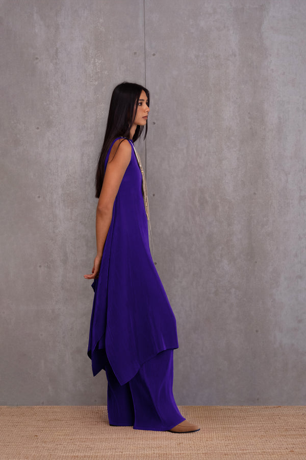 Pleated Kurta Set