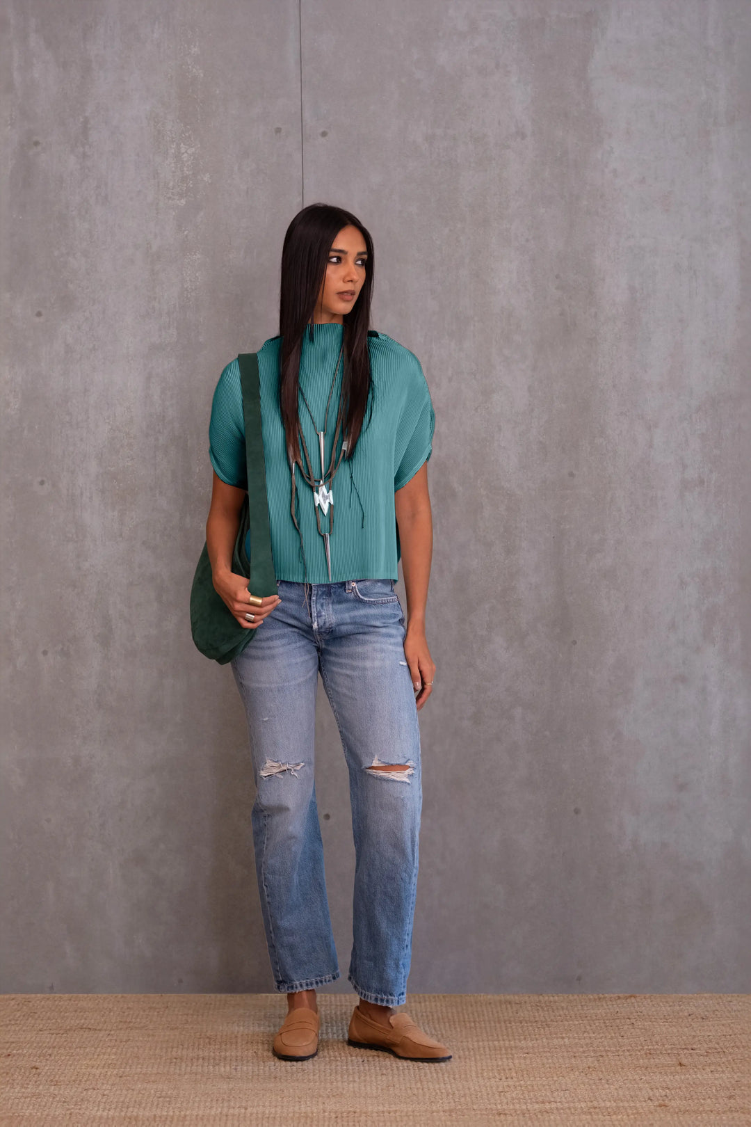 Pleated Box Top